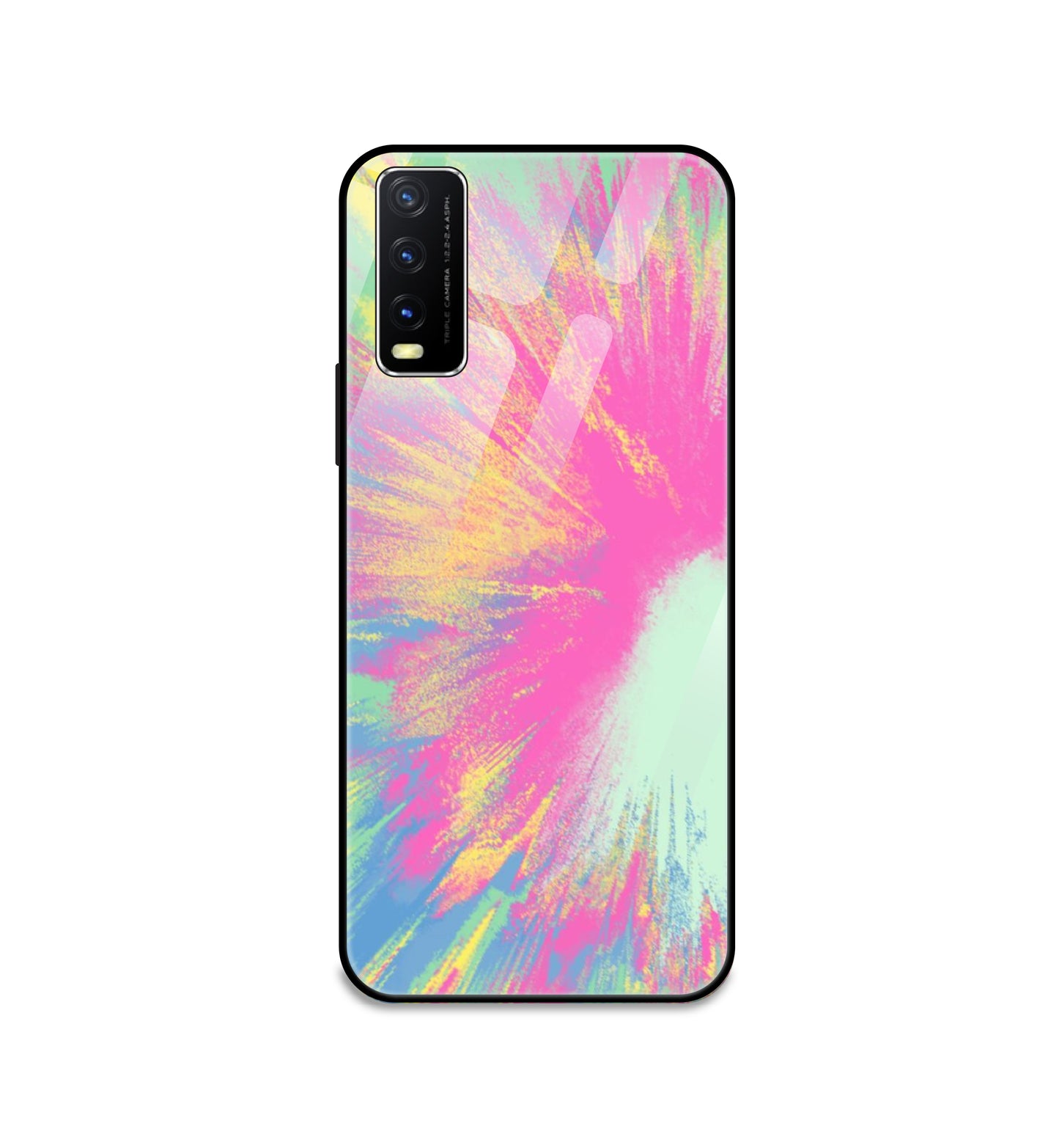 Pastel Splash Tie Dye - Glass Case For Vivo Models