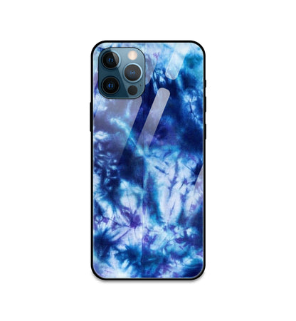 Dark Blue Tie Dye - Glass Cases For iPhone Models