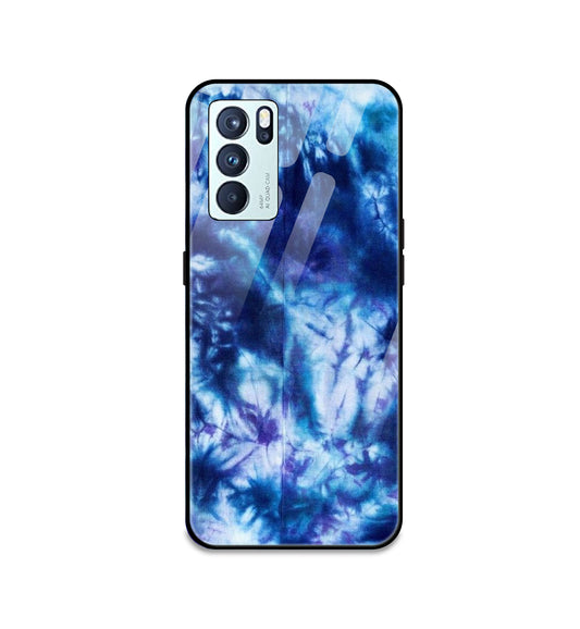 Dark Blue Tie Dye - Glass Cases For Oppo Models