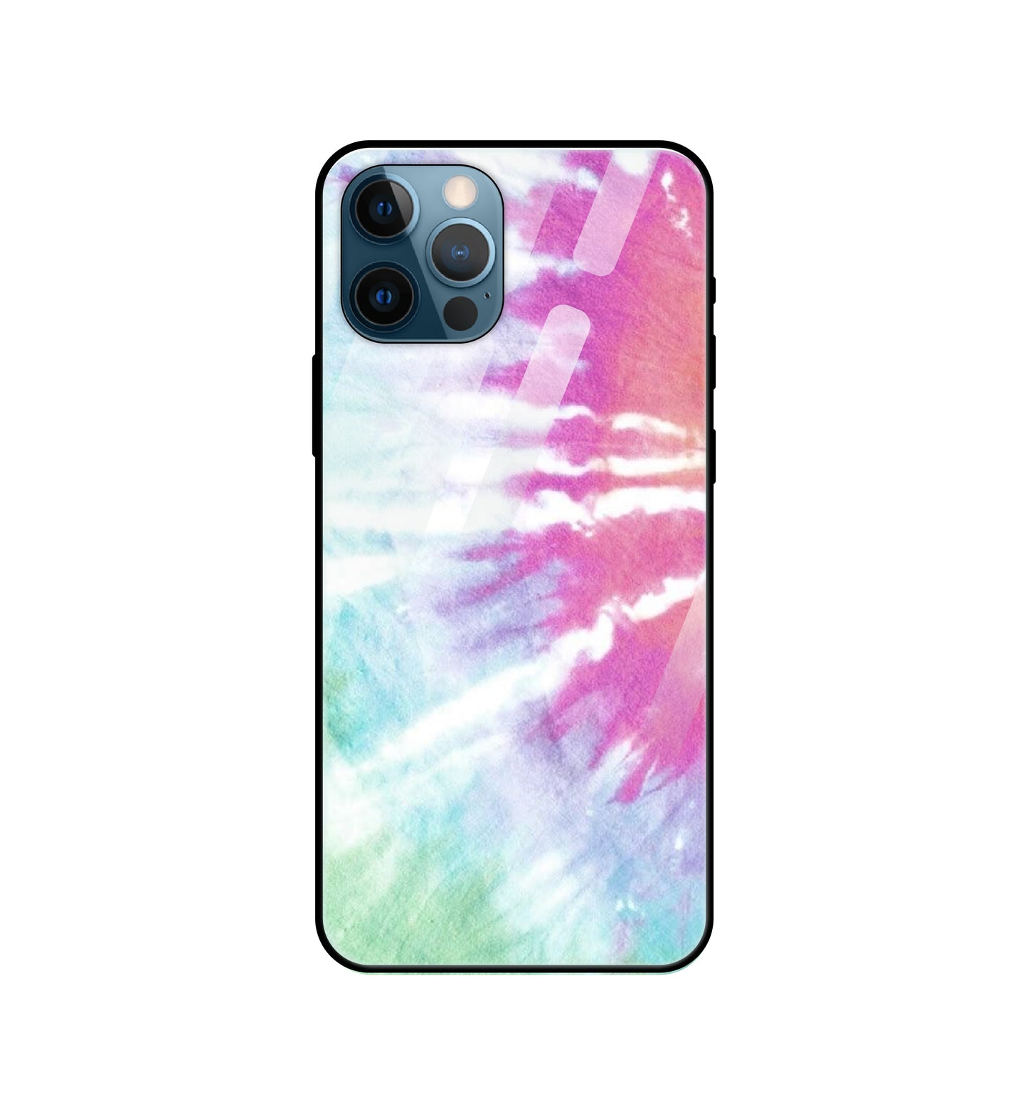 3 Color Splash Tie Dye - Glass Cases For Apple iPhone Models