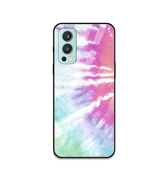 3 Color Splash Tie Dye - Glass Case For OnePlus Models