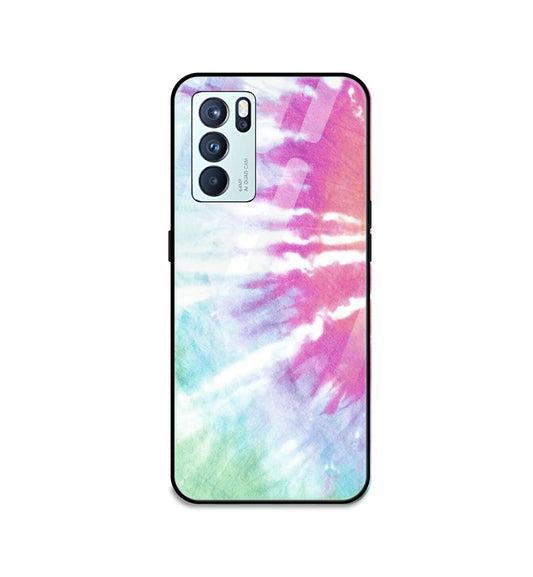 3 Color Splash Tie Dye - Glass Cases For Oppo Models