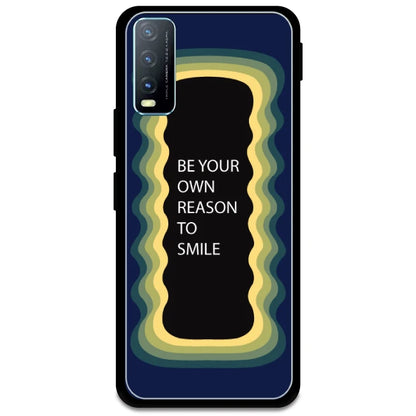 'Be Your Own Reason To Smile' - Dark Blue Armor Case For Vivo Models