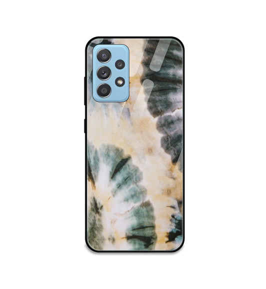 Black And Gold Tie Dye - Glass Case For Samsung Models