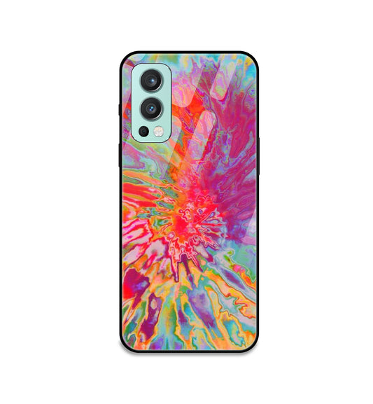 Orange Splash Tie Dye - Glass Case For OnePlus Models