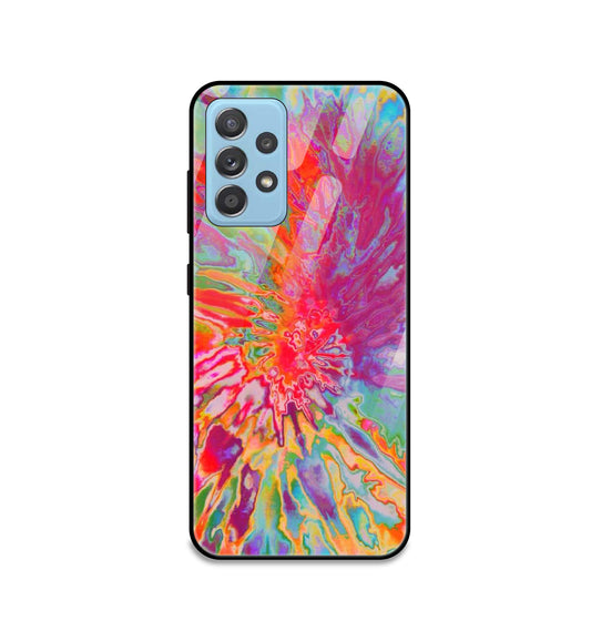 Orange Splash Tie Dye - Glass Case For Samsung Models