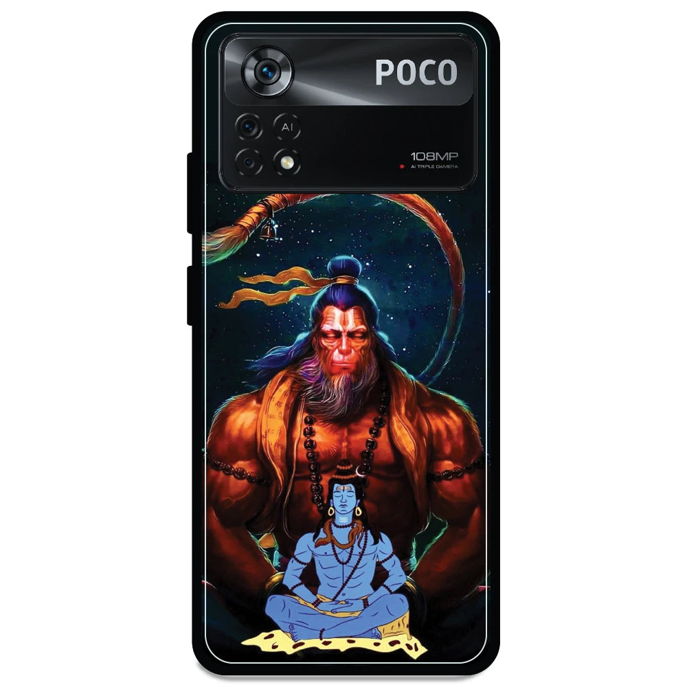Lord Shiva & Lord Hanuman - Armor Case For Poco Models Poco X4 Pro 5G