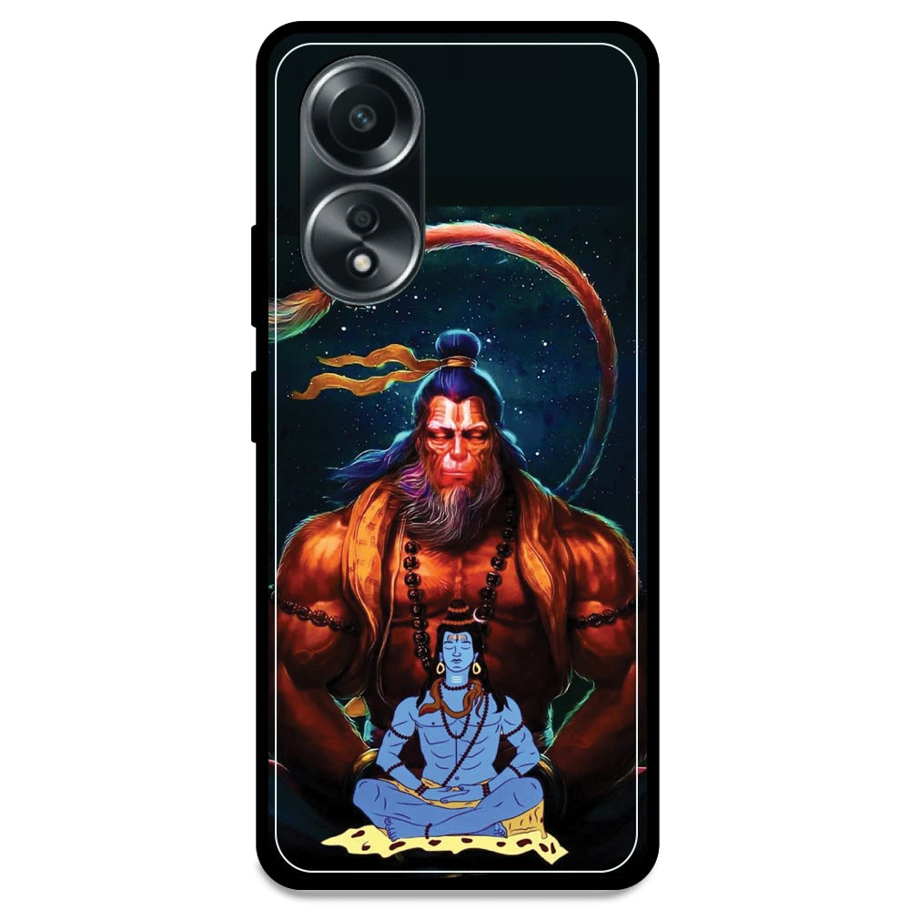 Lord Shiva & Lord Hanuman - Armor Case For Oppo Models Oppo A58