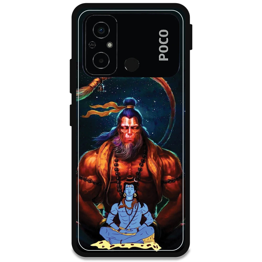 Lord Shiva & Lord Hanuman - Armor Case For Poco Models Poco C55