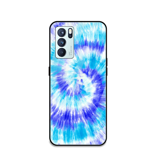 Aqua Tie Dye - Glass Cases For Oppo Models