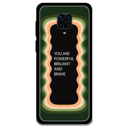 'You Are Powerful, Brilliant & Brave' - Armor Case For Poco Models Poco M2 Pro