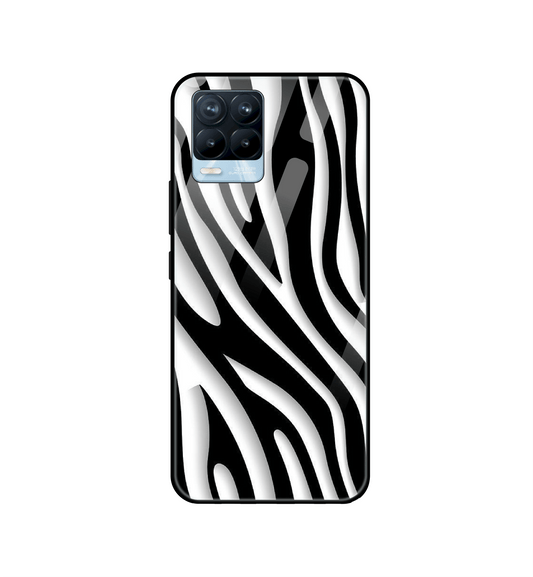Zebra Print - Glass Case For Realme Models