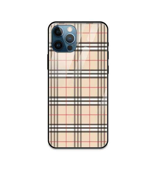 Yellow Checks - Glass Cases For iPhone Models