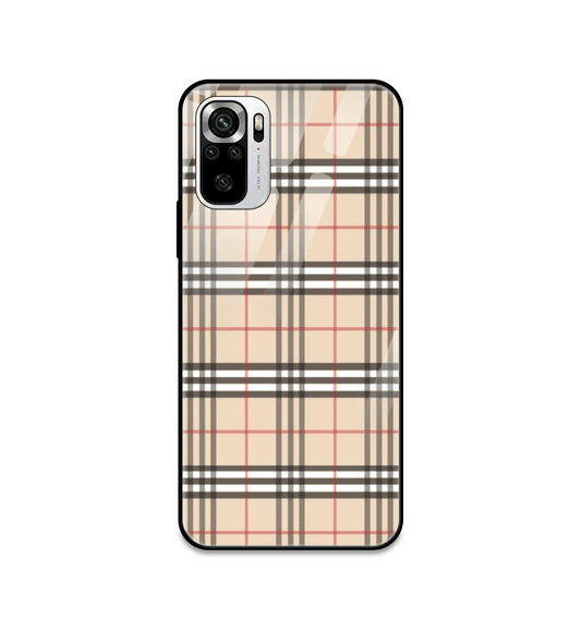 Yellow Checks - Glass Case For Redmi Models