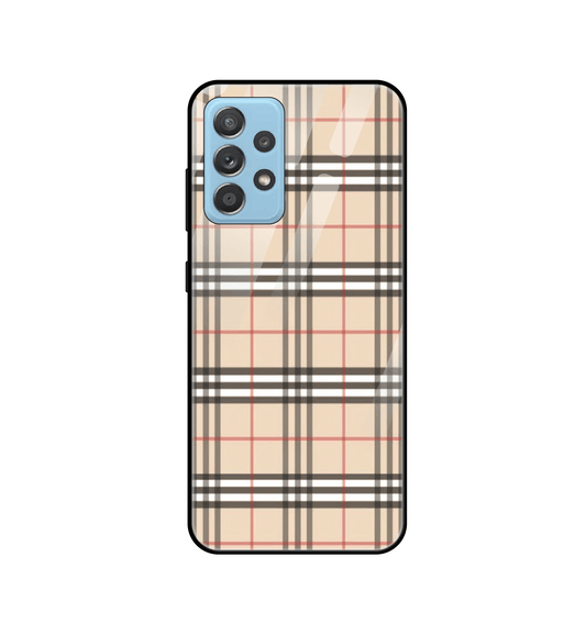 Yellow Checks - Glass Case For Samsung Models