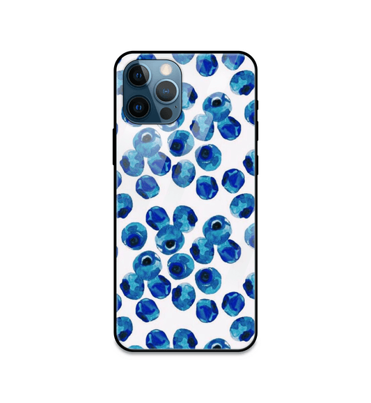 Blueberries - Glass Cases For iPhone Models