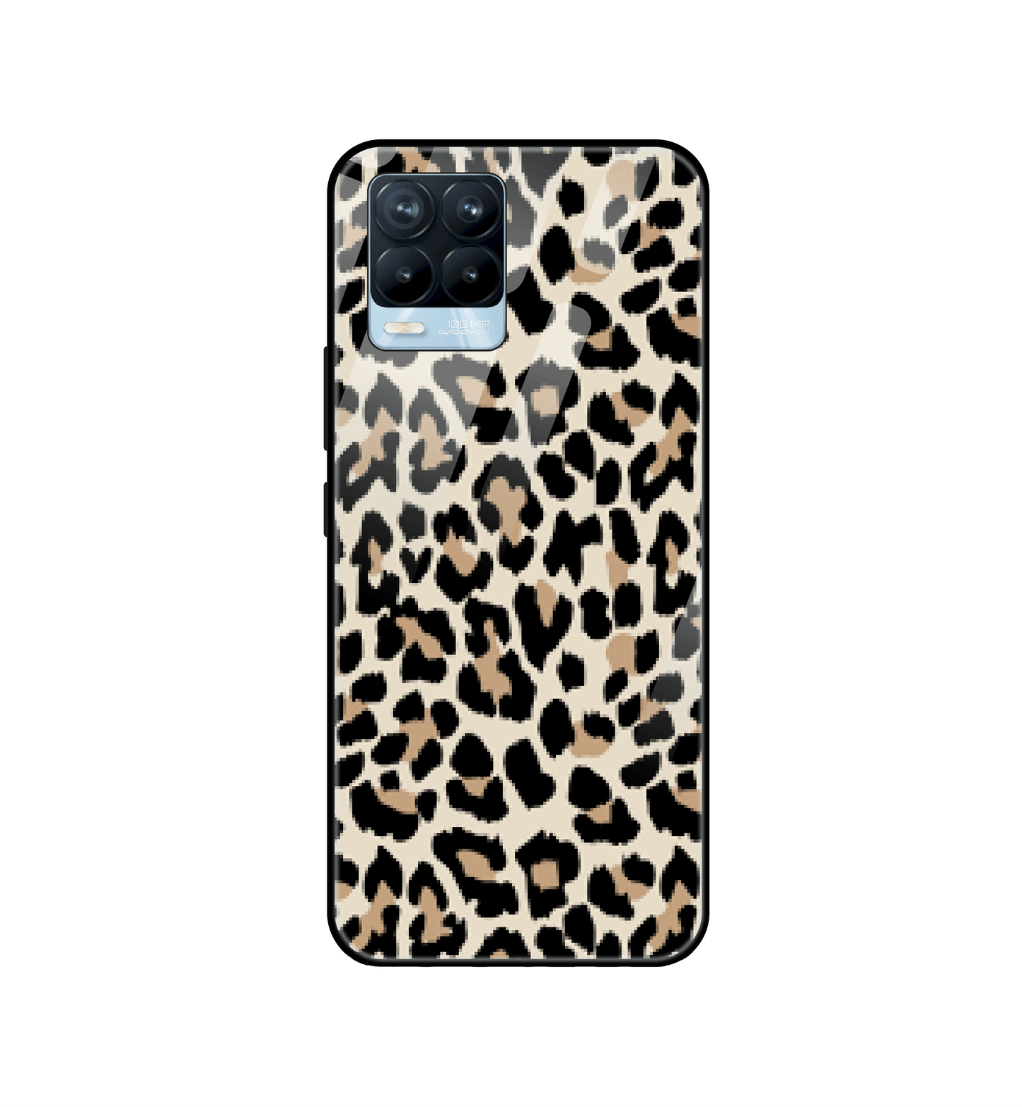 Leopard Print - Glass Case For Realme Models