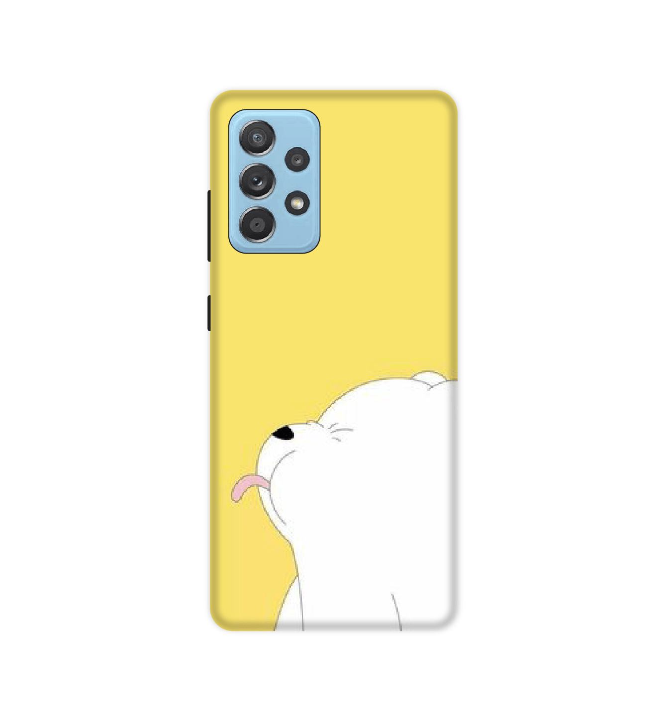 White Teddy On Yellow Background - Hard Case For Samsung Models