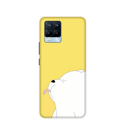 White Teddy  On Yellow Background - Hard Cases For Realme Models