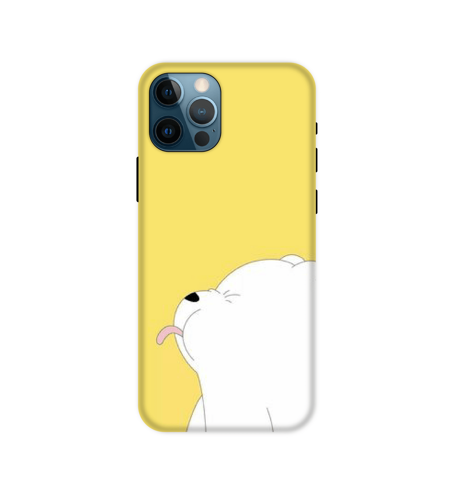 White Teddy On Yellow Background - Hard Cases For Apple iPhone Models