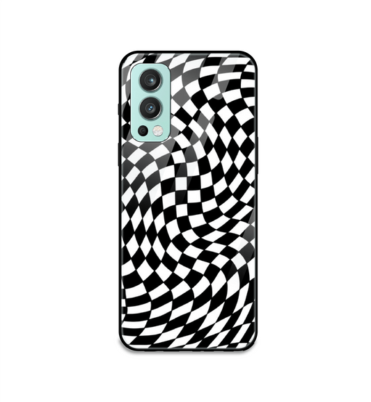 Checks - Glass Case For OnePlus Models