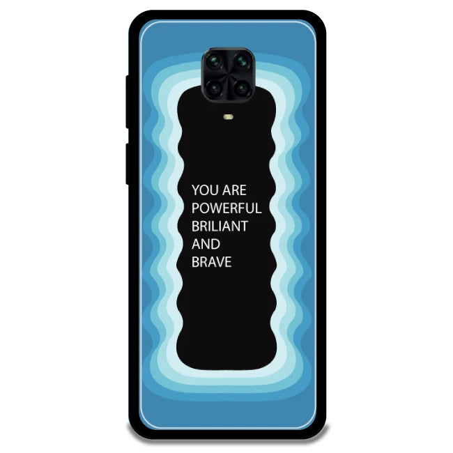 'You Are Powerful, Brilliant & Brave' - Armor Case For Poco Models Poco M2 Pro