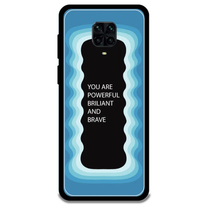 'You Are Powerful, Brilliant & Brave' - Armor Case For Poco Models Poco M2 Pro