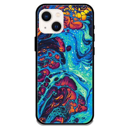 Blue And Orange Swirl - Armor Case For Apple iPhone Models 13