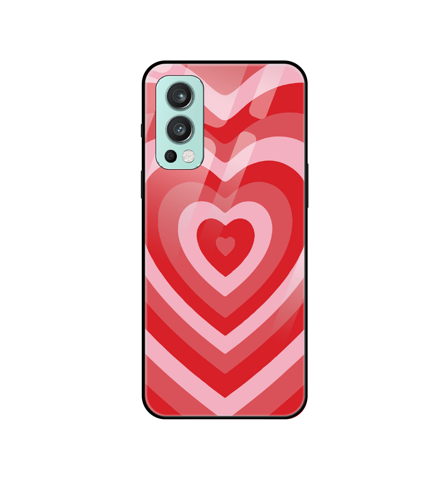 Red Hearts - Glass Case For OnePlus Models