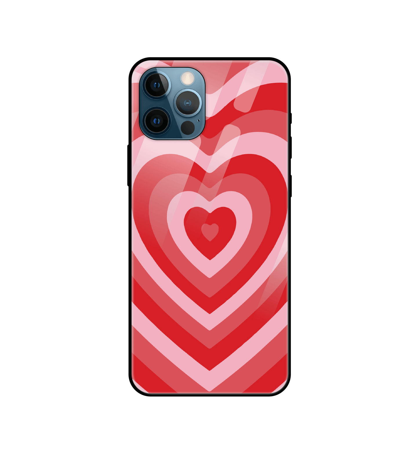 Red Hearts - Glass Cases For iPhone Models