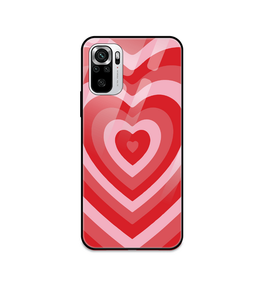 Red Hearts - Glass Case For Redmi Models