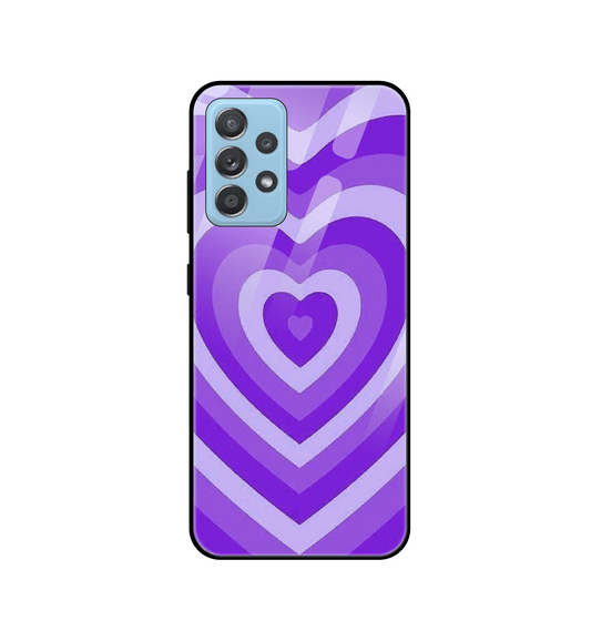 Purple Hearts - Glass Case For Samsung Models