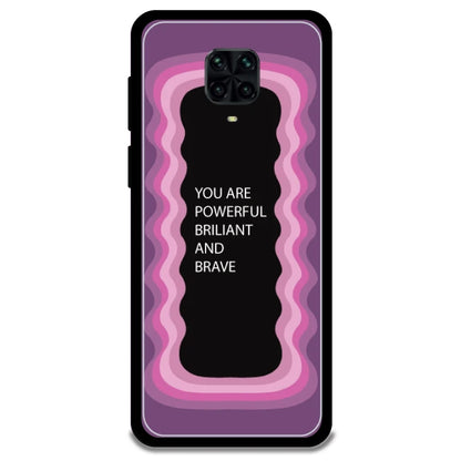 'You Are Powerful, Brilliant & Brave' - Armor Case For Poco Models Poco M2 Pro