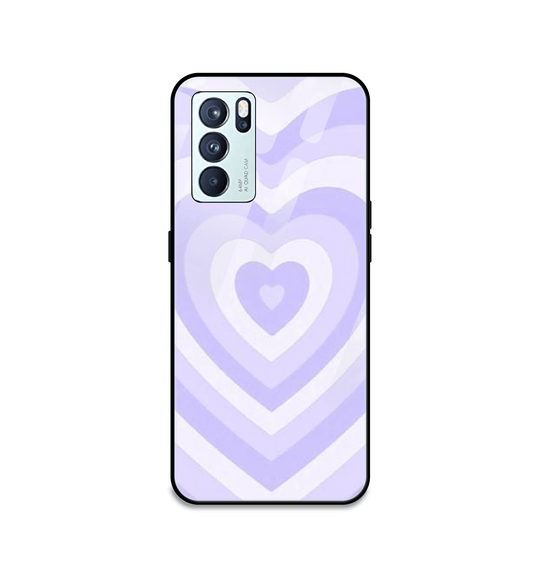 Blue Hearts - Glass Case For Oppo Models