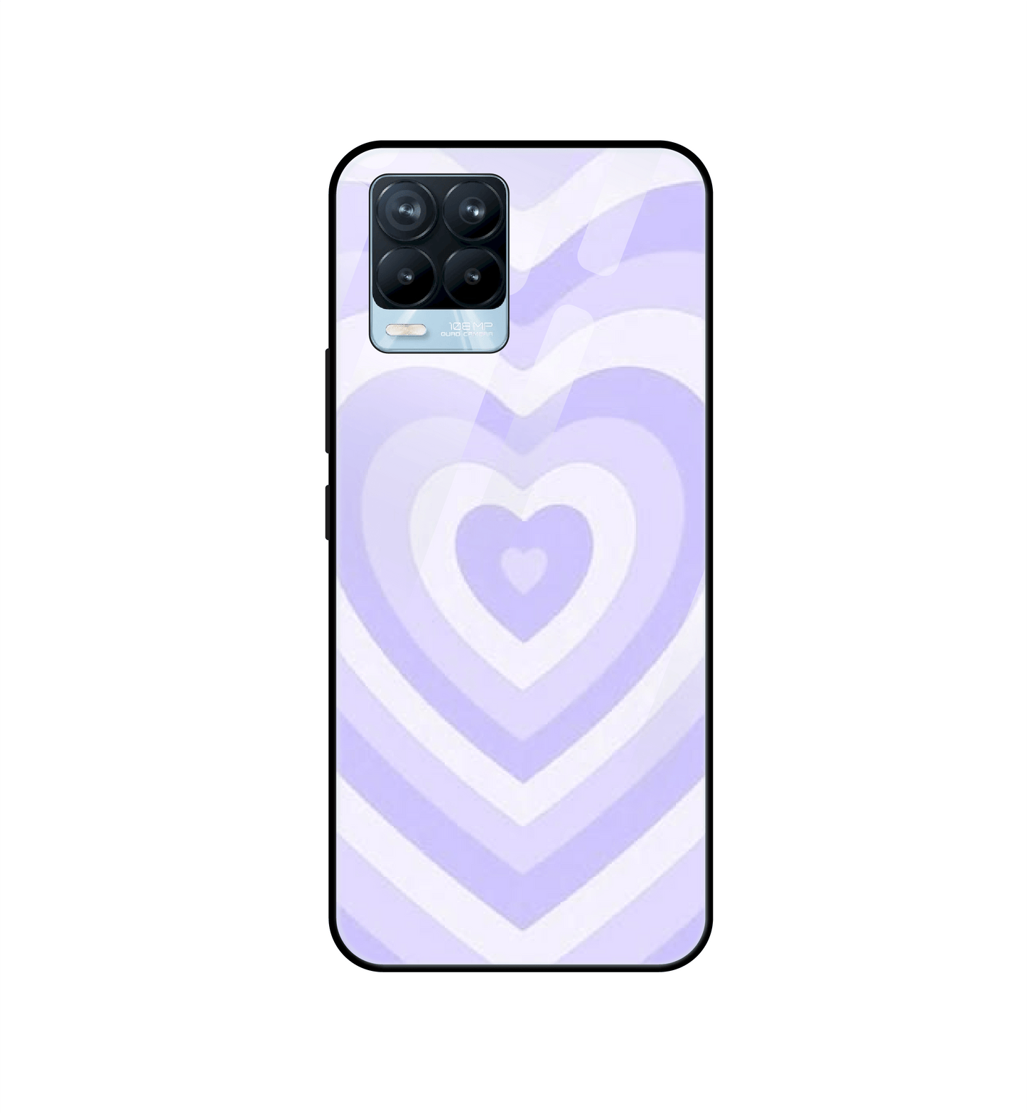 Blue Hearts - Glass Case For Realme Models