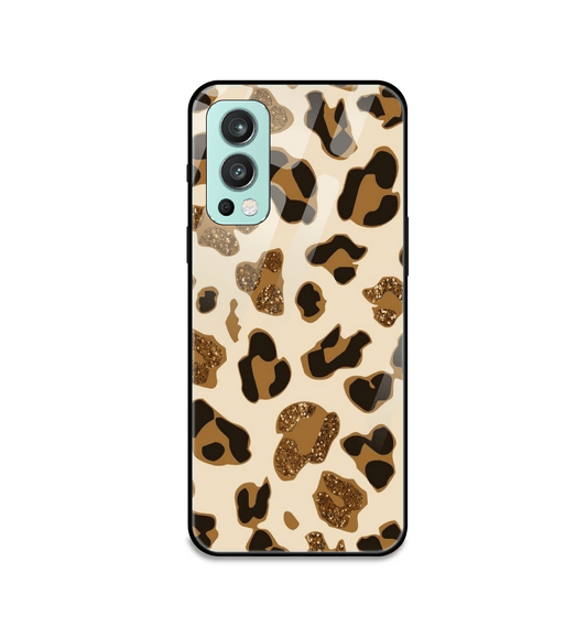 Leopard Glitter Print - Glass Case For OnePlus Models