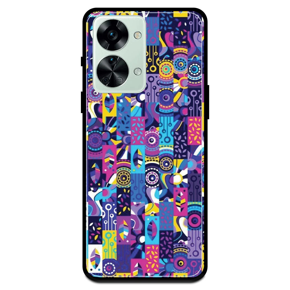 Purple Geometric Art - Armor Case For OnePlus Models One Plus Nord 2T
