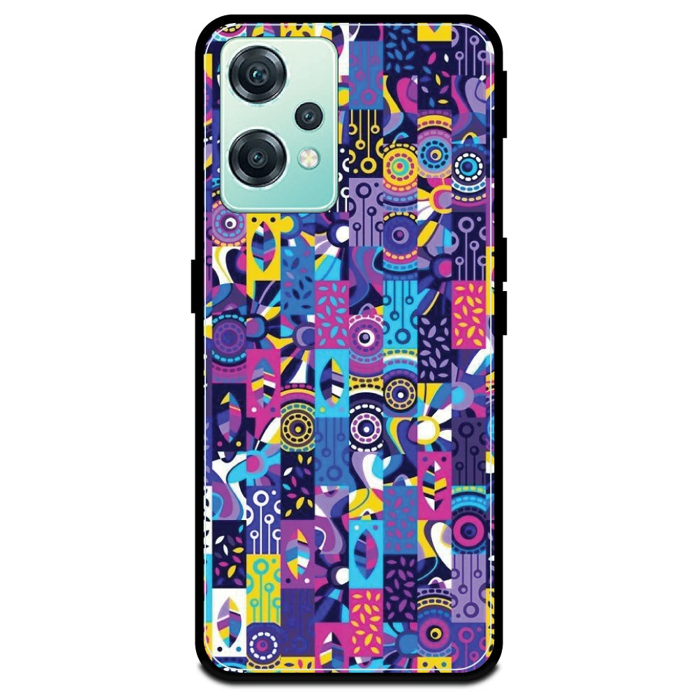 Purple Geometric Art - Armor Case For OnePlus Models One Plus Nord CE 2 Lite