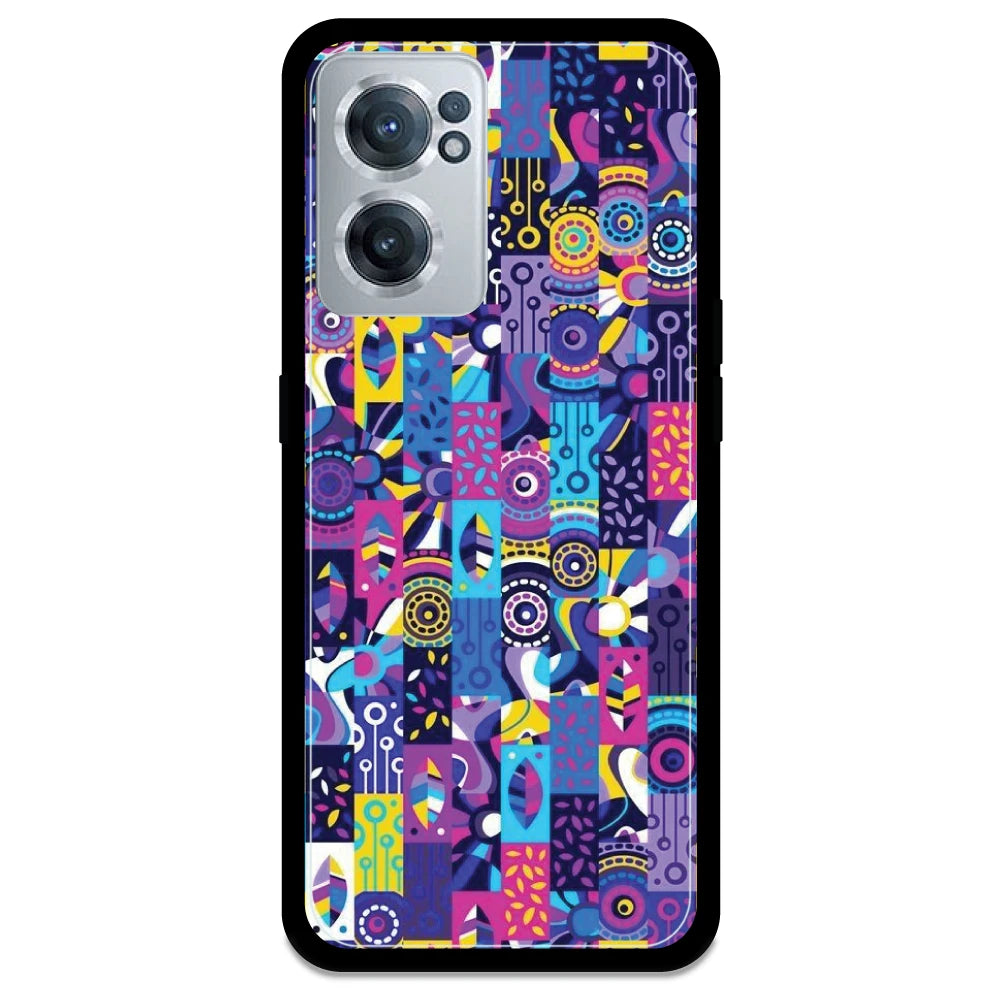 Purple Geometric Art - Armor Case For OnePlus Models One Plus Nord CE 2 5G
