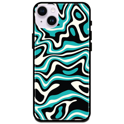 Blue & Black Waves - Armor Case For Apple iPhone Models Iphone 14 Plus