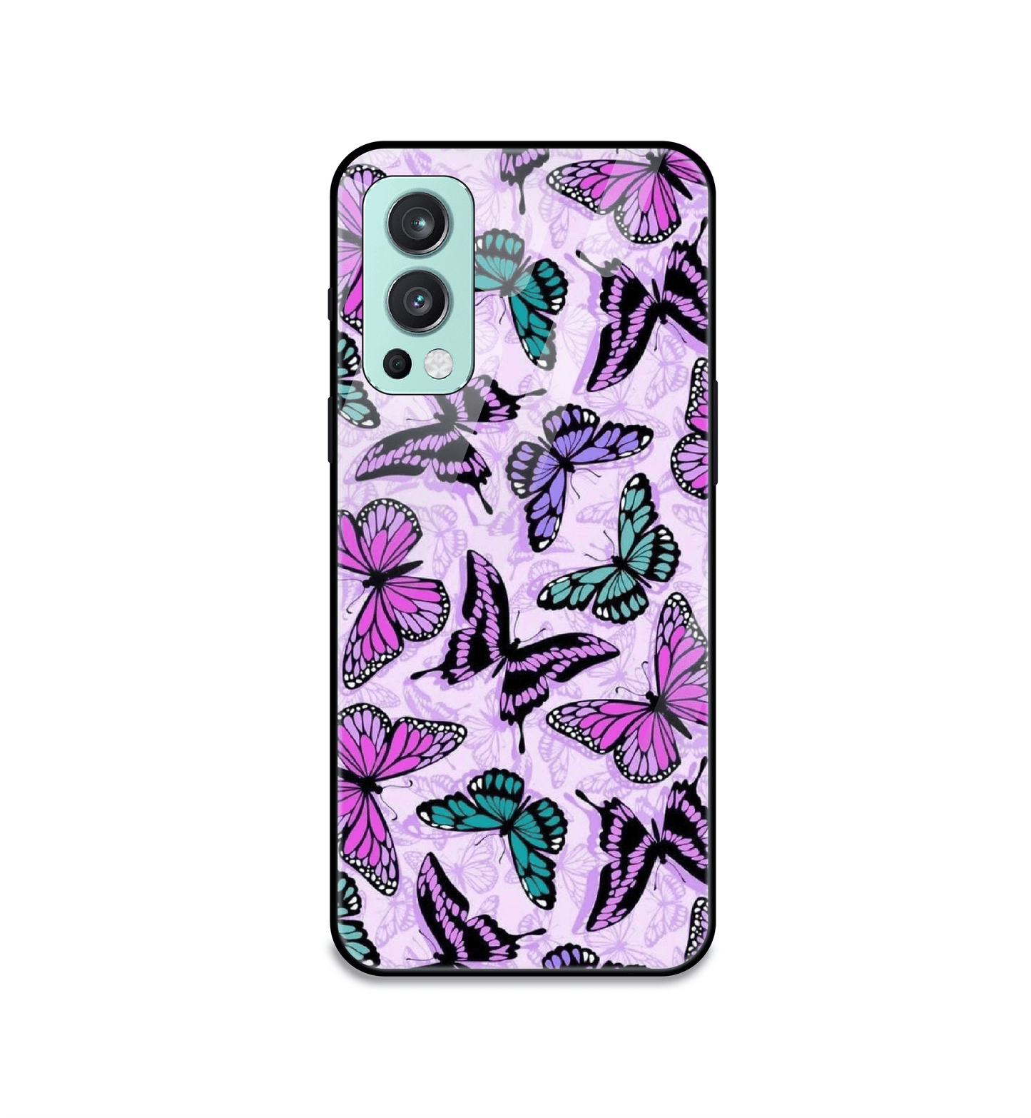Purple Butterflies - Glass Case For OnePlus Models