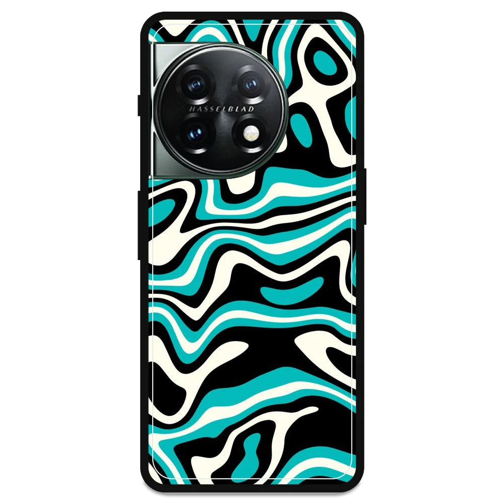 Blue & Black Waves - Armor Case For OnePlus Models OnePlus 11