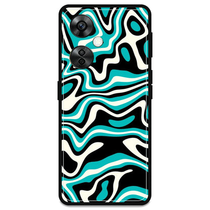 Blue & Black Waves - Armor Case For OnePlus Models OnePlus Nord CE 3 lite
