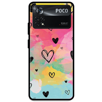 Hearts - Armor Case For Poco Models Poco X4 Pro 5G