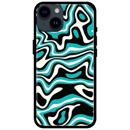 Blue & Black Waves - Armor Case For Apple iPhone Models Iphone 14