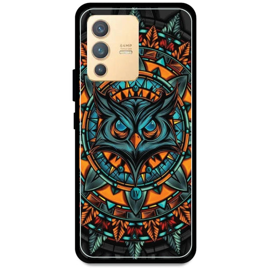 Owl Art - Glossy Metal Silicone Case For Vivo Models