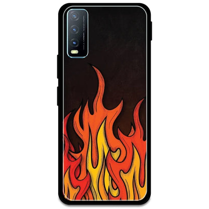 Flames - Glossy Metal Silicone Case For Vivo Models