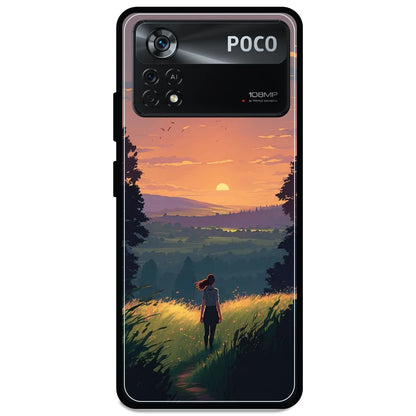 Girl & the Mountains - Armor Case For Poco Models Poco X4 Pro 5G