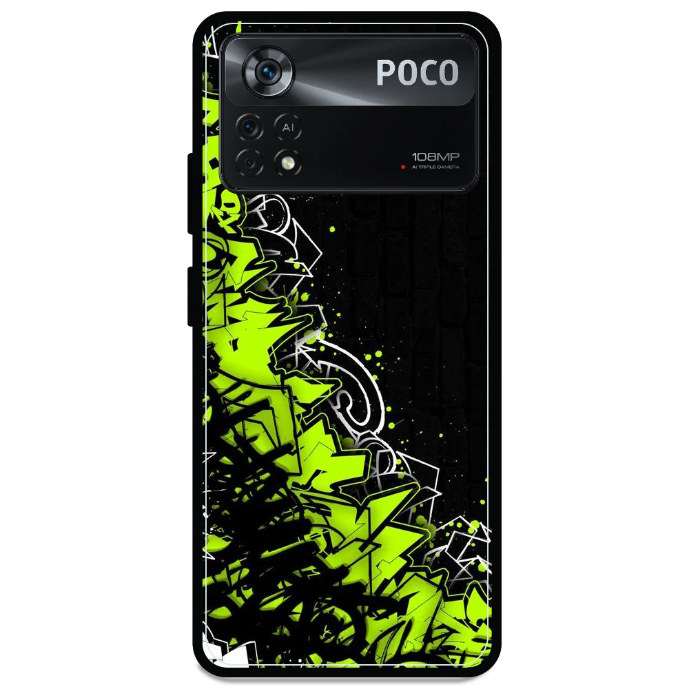 Green Graffiti - Armor Case For Poco Models Poco X4 Pro 5G