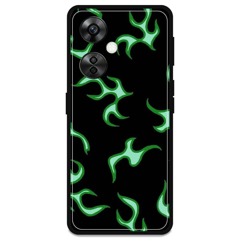 Green Flames - Armor Case For OnePlus Models OnePlus Nord CE 3 lite